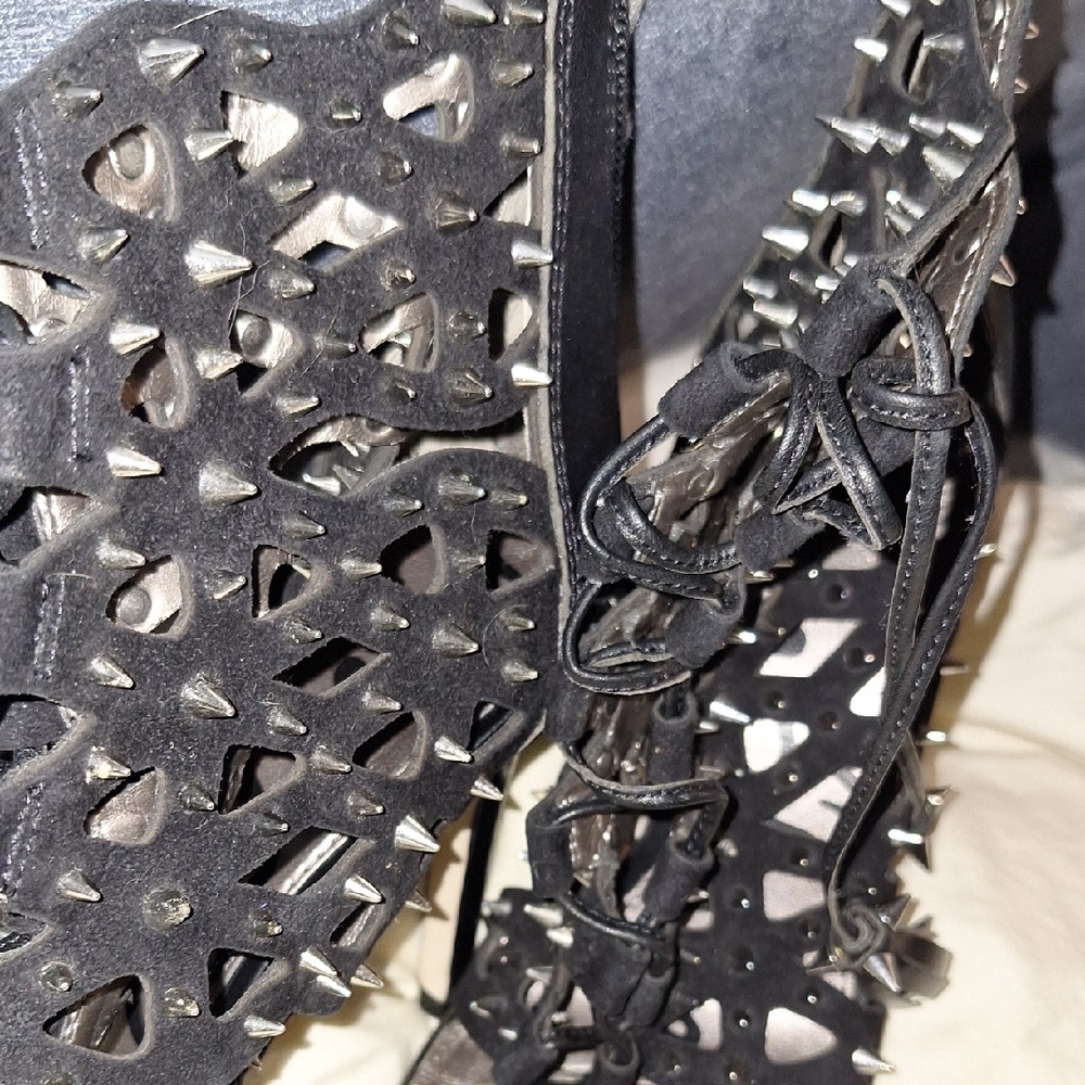Sam Edelman Black Studded Heels - Picture 8 of 9